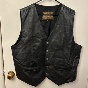 Saguaro West By Roper Men’s Leather Vest Black Size 3XL